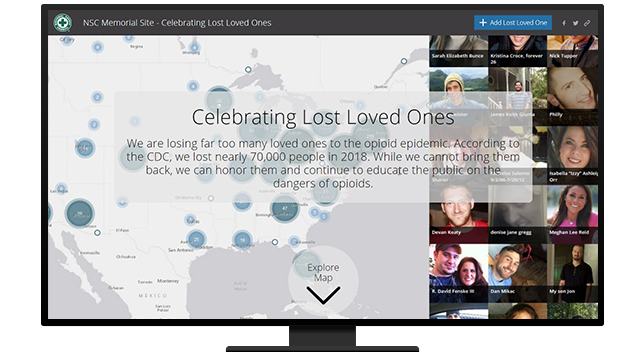 “Celebrating lost loved ones” with map and photos