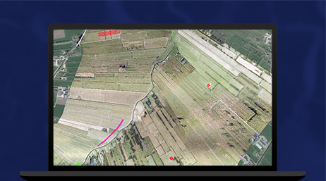 A 3D field map on a laptop computer
