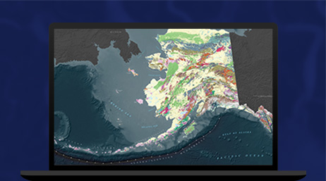 A map of Alaska displayed on a laptop