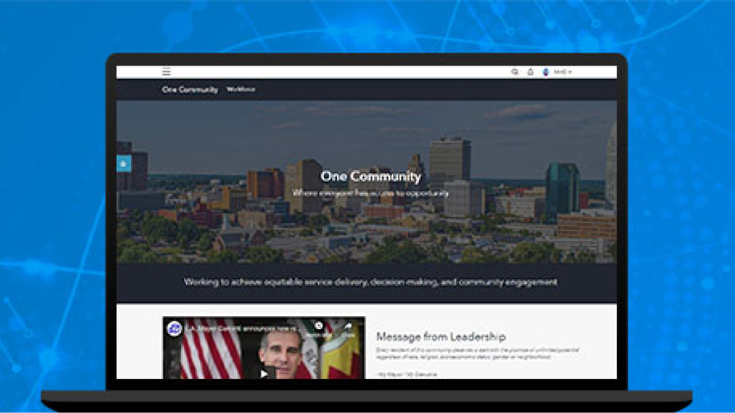 ArcGIS Hub page titled “Our Community”