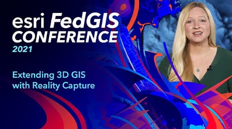 Esri’s Madeline Schueren gives a presentation at the 2021 Federal GIS Conference