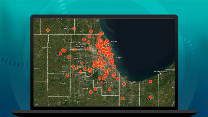 Mapa de datos del área de Chicago