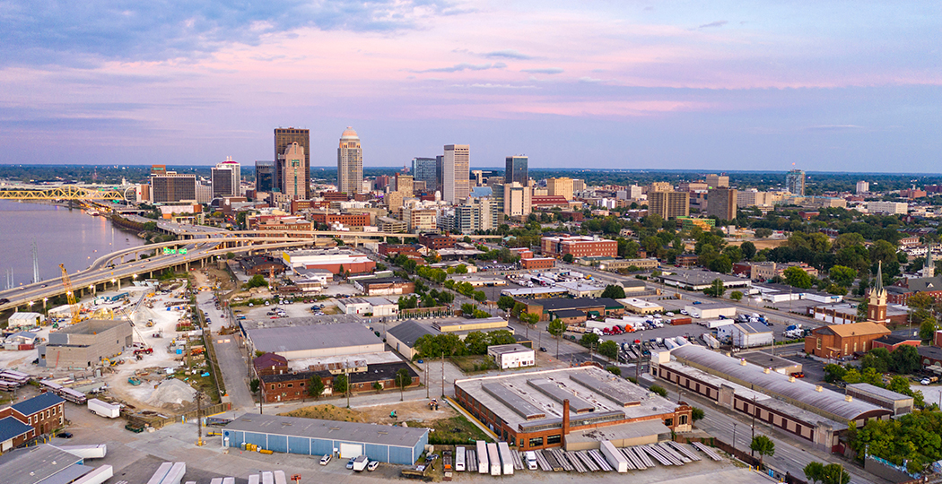 The Louisville, Kentucky, skyline