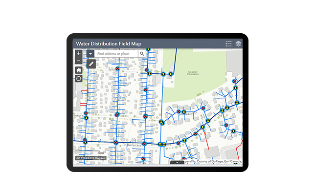 Water distribution map