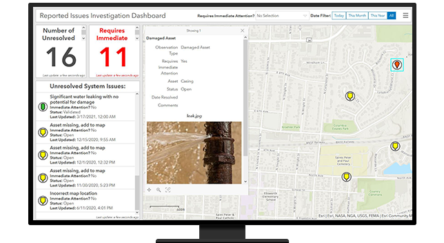 Reported issues investigations dashboard