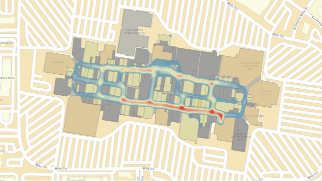 Mappa di un grande campus con molti edifici