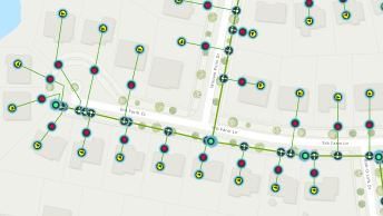 ArcGIS Utility Network map