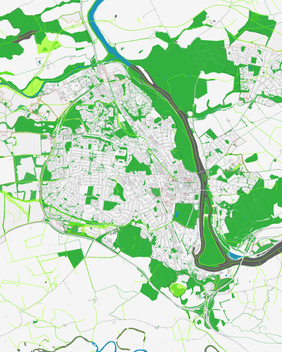 Map of sustainable infrastructure