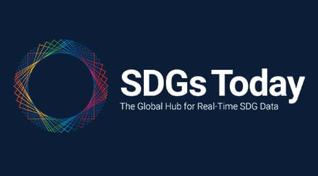 Colorful icon next to the text, “SDGs Today: The Global Hub for Real-Time SDG Data”