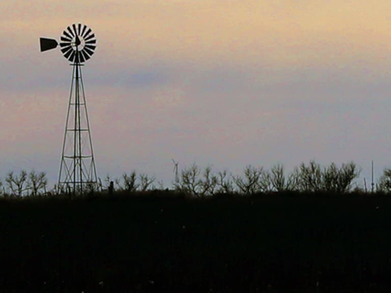 Color photo of a rocky waterfall
