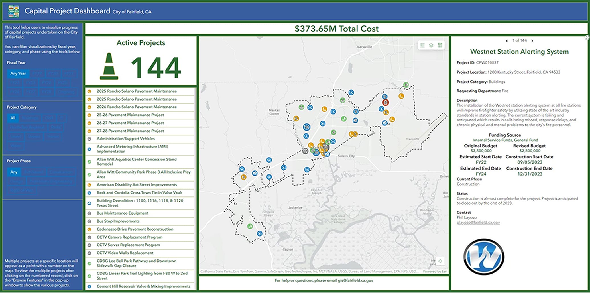 Fairfield, CA, Keeps Key Decision-Makers Informed with ArcGIS | Case Study