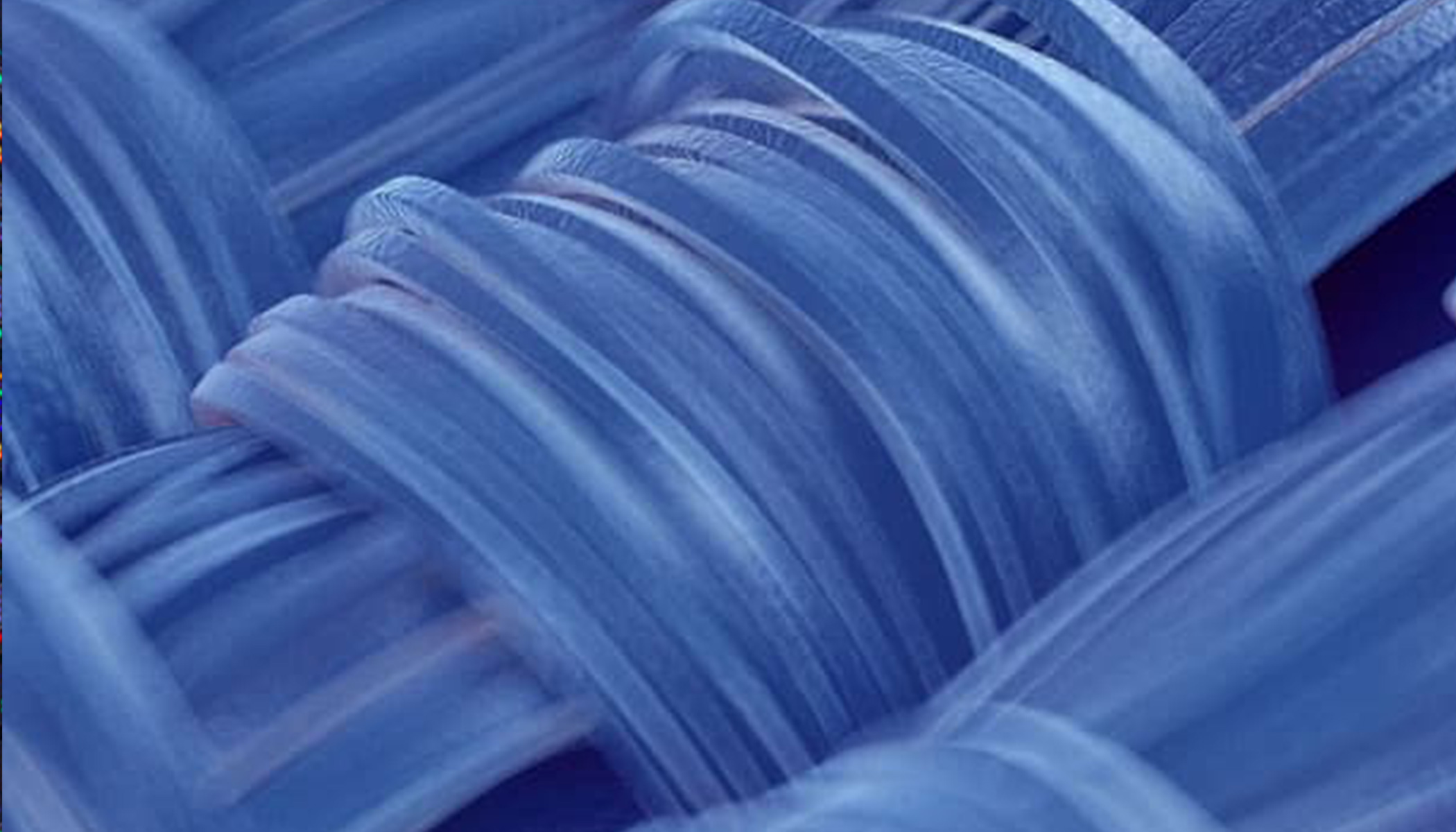 A close-up of blue woven fibers