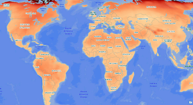 Climate map using Living Atlas data.