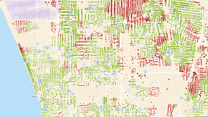 Los Angeles food access map