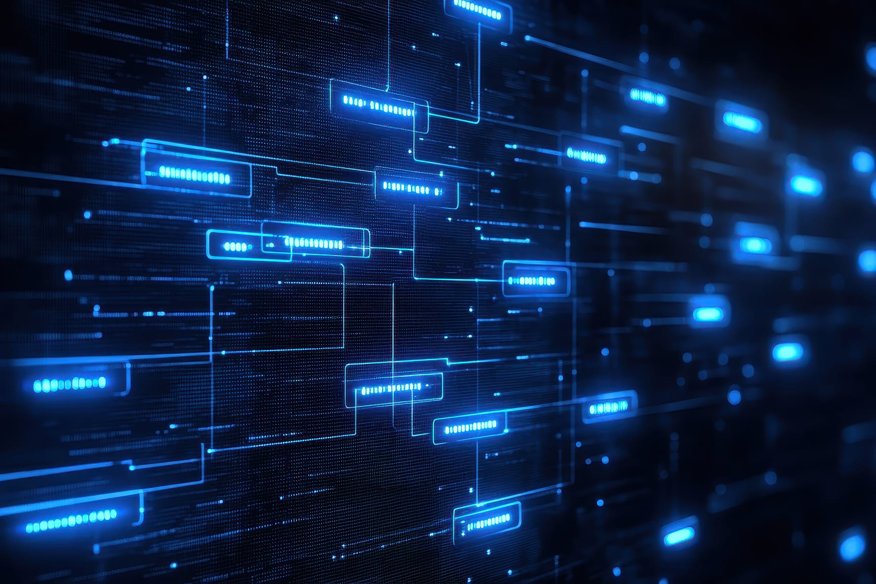 Flow chart on laptop with stock updates close-up real-time visibility 