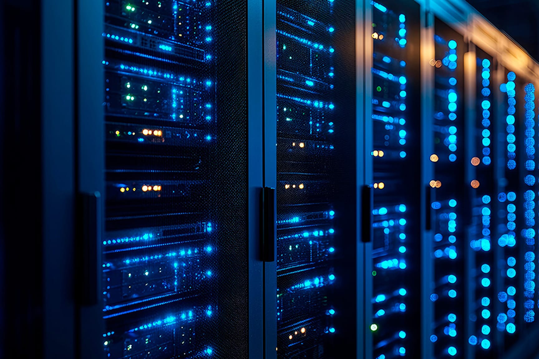 Blue stock image portraying the storage of sensitive files and information.