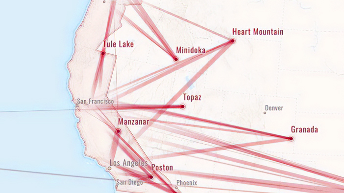 Carte ArcGIS StoryMaps reprenant le parcours de création d’un produit sur la côte Ouest de l’Afrique
