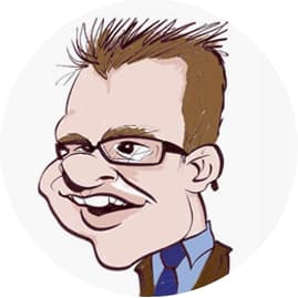 Cartoon image of Ken Field, map author