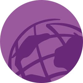 Purple Esri globe logo