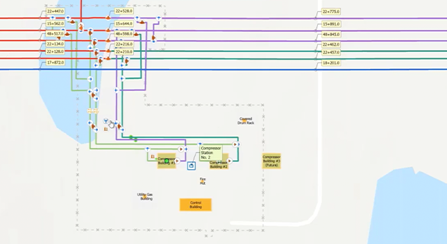 Screenshot of pipeline diagram being shown in webinar, "Pipeline Data Management—2022 Updates and Success Stories"