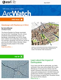 ArcWatch April 2021 magazine cover