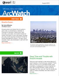 ArcWatch August 2019 magazine cover