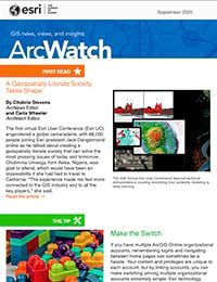 ArcWatch September 2020 magazine cover