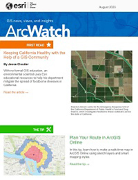 The ArcWatch August 2023 magazine issue cover