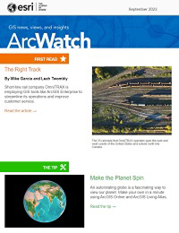 The ArcWatch September 2023 magazine issue cover
