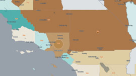 Map of San Francisco showing areas shaded in different colors