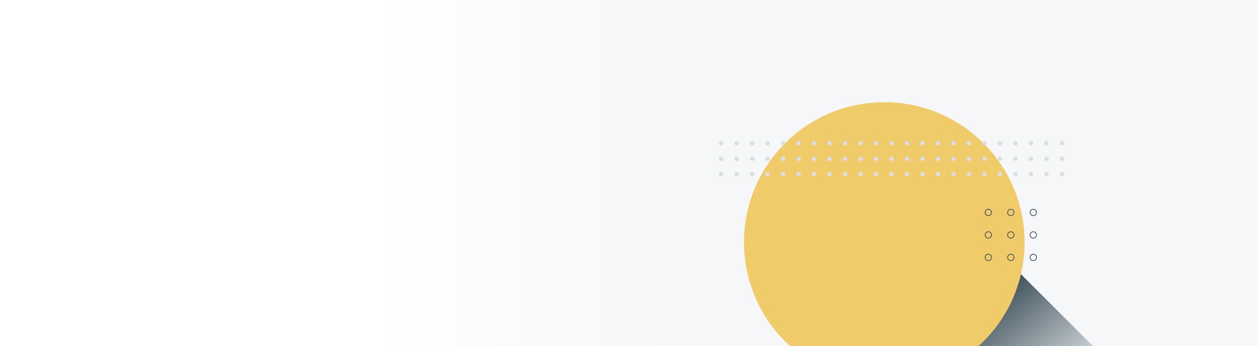 A simple abstract composition featuring a large yellow circle with a subtle shadow on a white background.