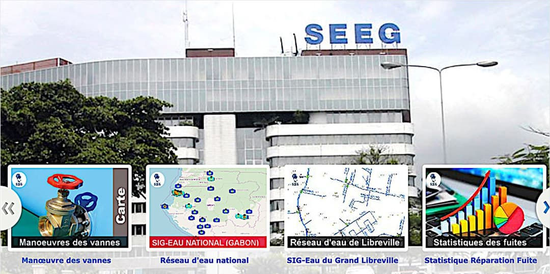 The image showcases the SEEG building, prominently displaying its name on the facade.