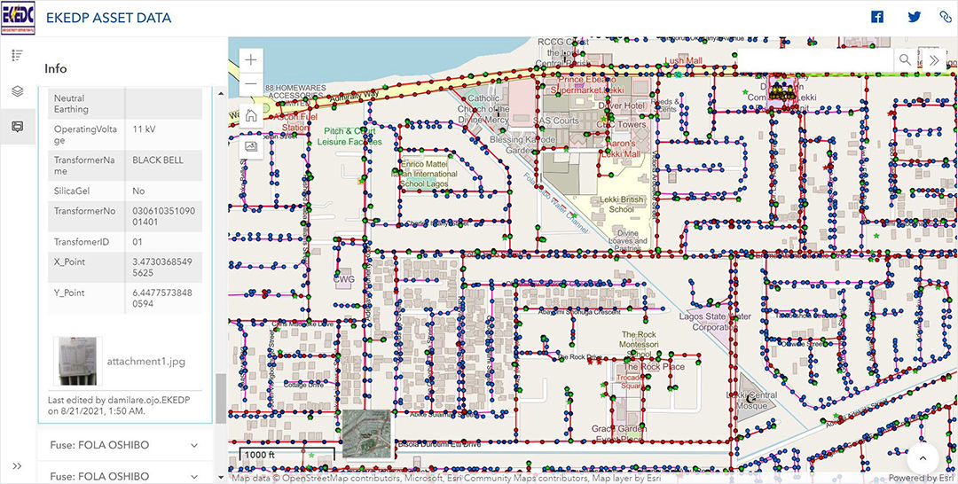 A detailed utility map showcasing a grid layout of pipelines and connections in a residential area. 