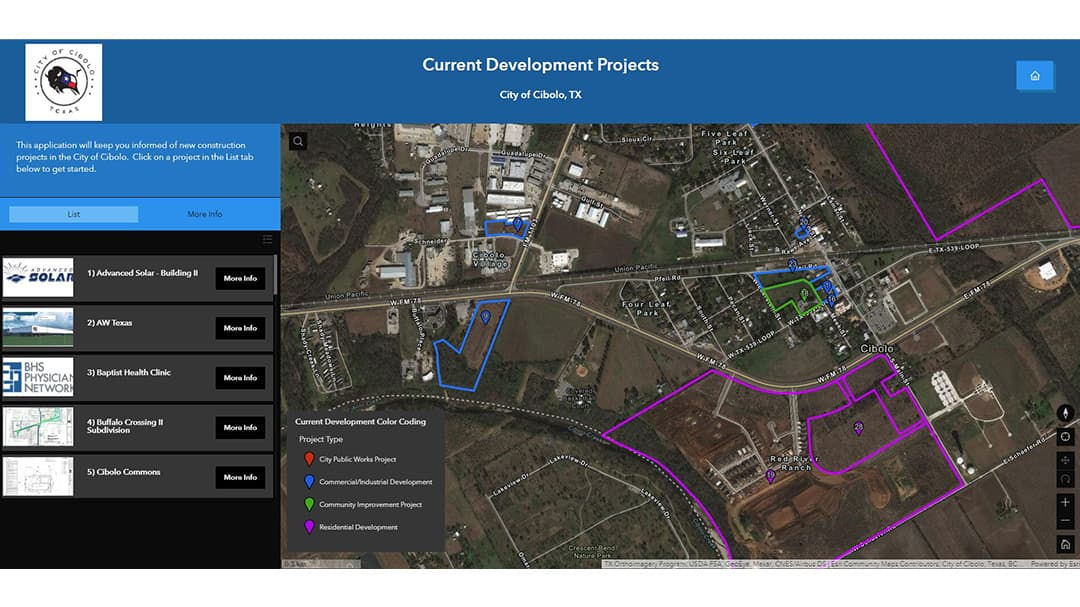 A detailed map showcasing current development projects in the City of Celina, Texas.