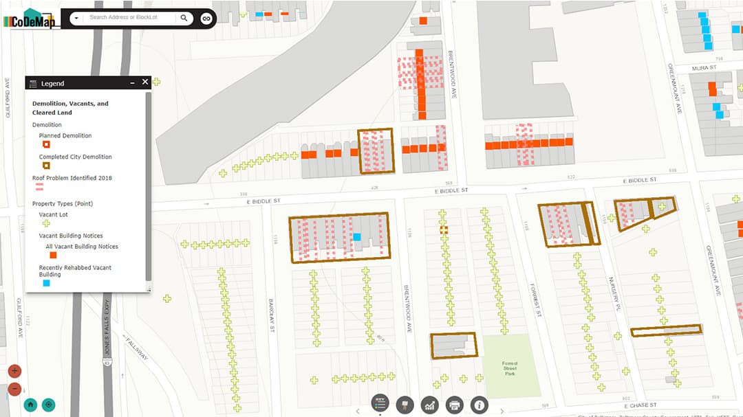 CoDeMap Analysis of Vacant Lots and Planned Demolitions