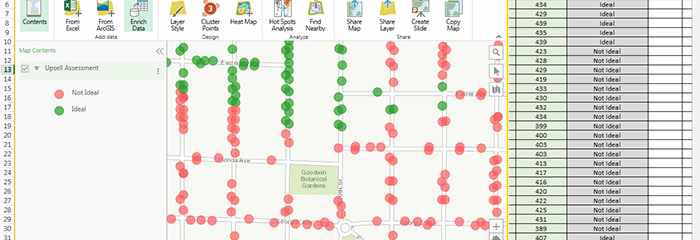 Find patterns in customer data using Maps for Office