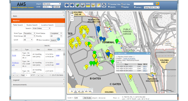 lets airport staff access timely information based on scheduled arrivals and departures.