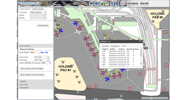 Gate Assignment displays critical and timely flight information, so operators can easily and flexibly assign aircraft to appropriate structures with just a few clicks. 