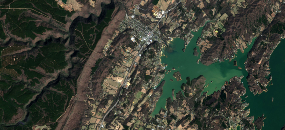 A satellite image from PlanetScope, within ArcGIS Image, which Ranger supplied to a customer 