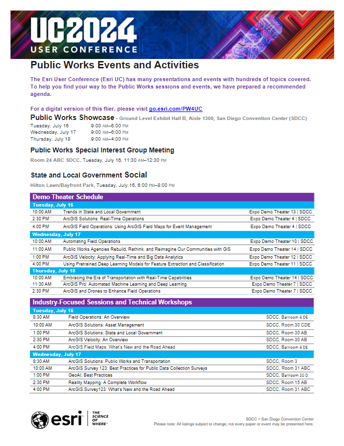 The Public Works Industry at the 2024 Esri User Conference