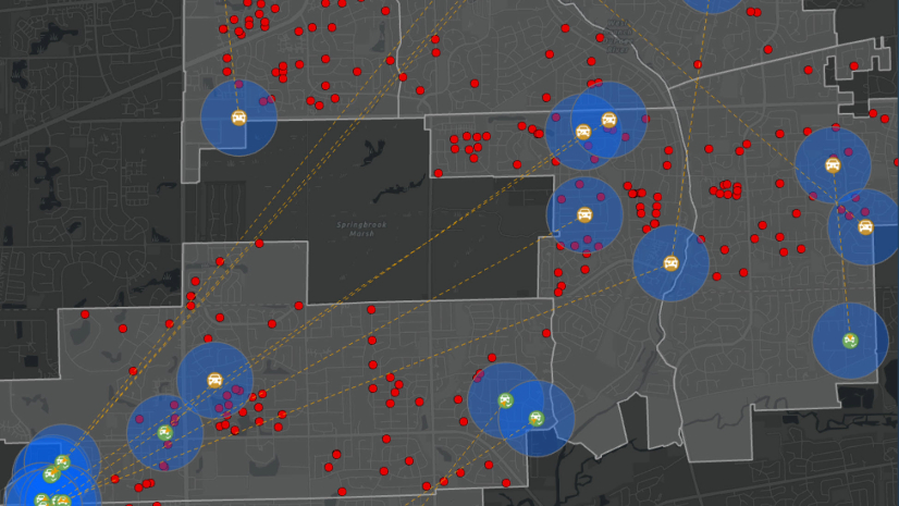 Using Link Analysis and Buffers to Support Criminal Investigations 