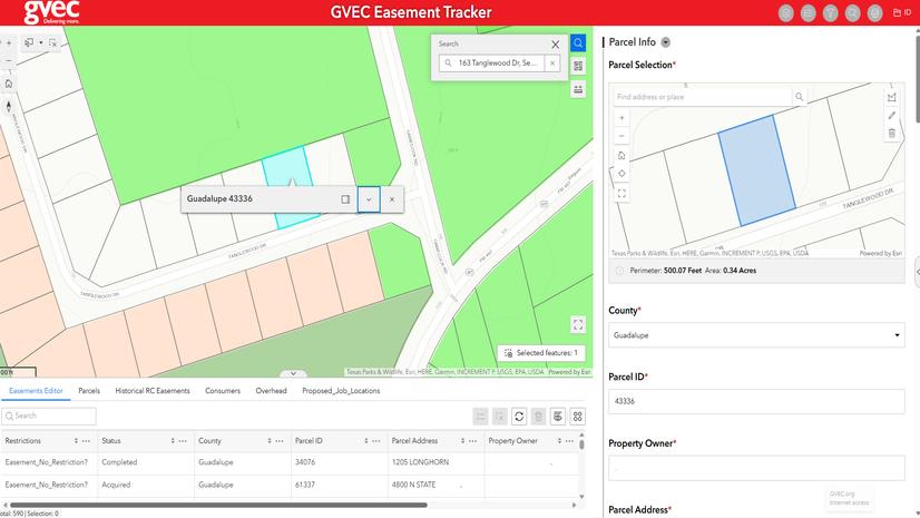 Guadalupe Valley Electric Cooperative Streamlines Easement Tracking