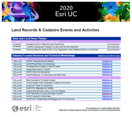 Land Records UC Events and Activities Guide