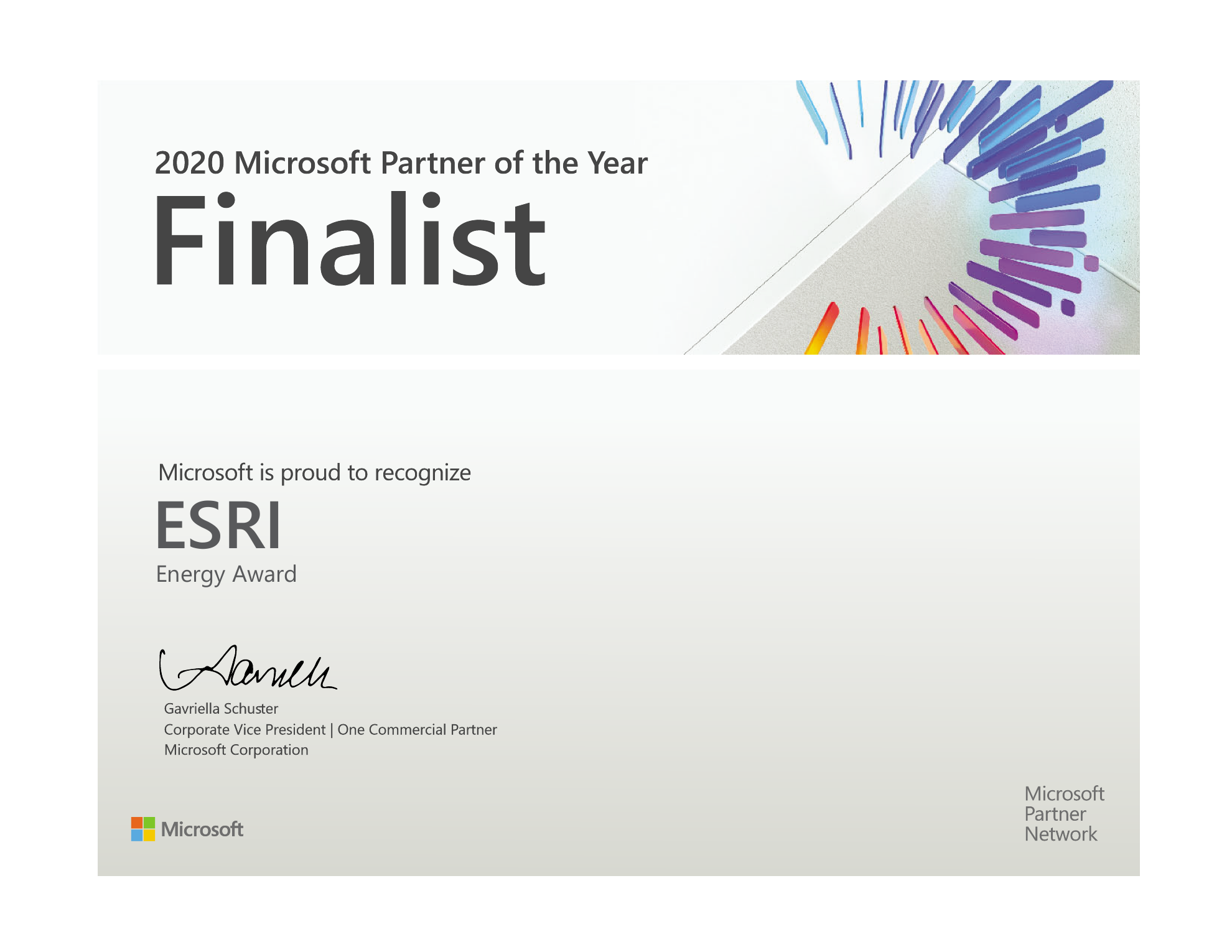 Esri Award Finalist