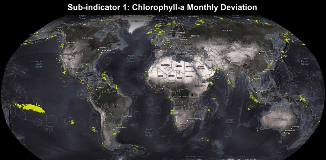 global chlorophyll-a deviations