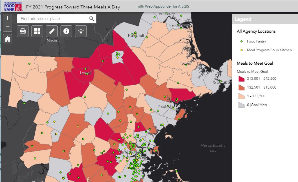 Greater Boston Food Bank Maps Progress Towards 3 Meals a Day