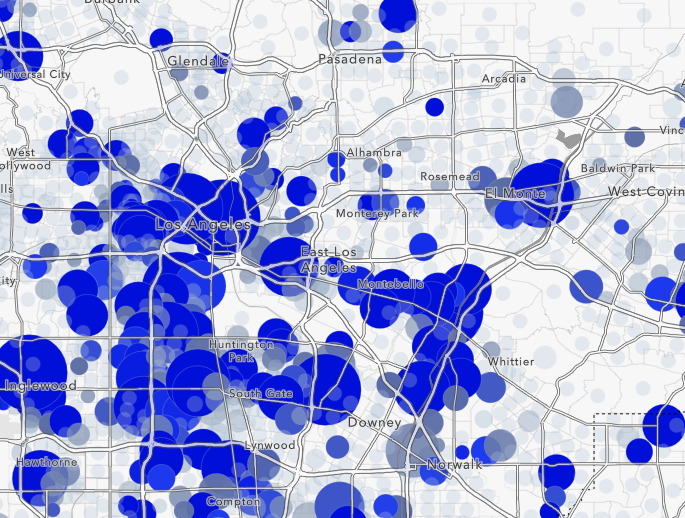 Map of high school dropout rates in the U.S.