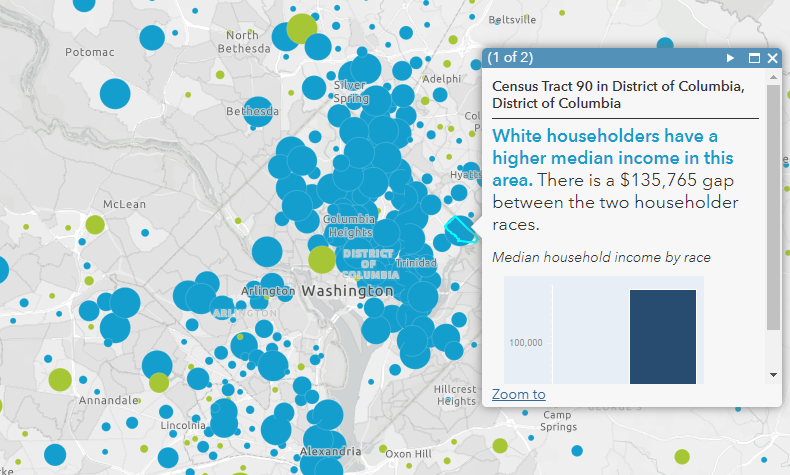 Map shows income disparities by race