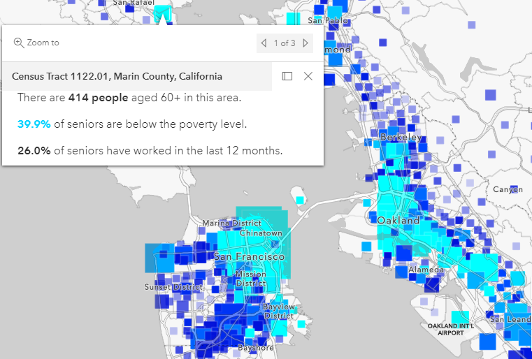 Map of seniors living below the poverty line in the U.S.