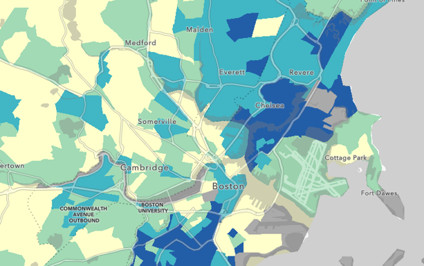 Map of social vulnerability